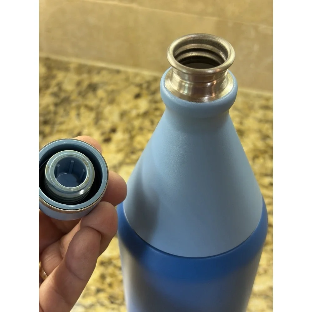 Stanley 34 oz stainless steel slim water bottle leakproof  cap blue - Picture 3 of 5